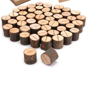 Wood wedding place card holders